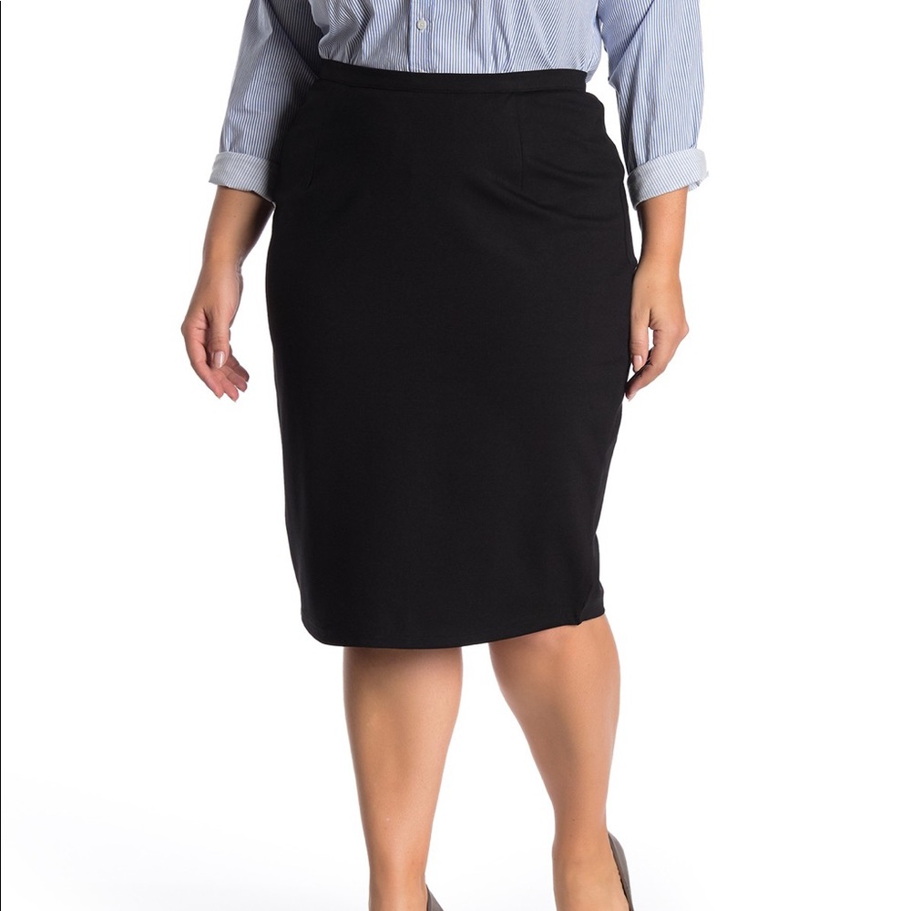 City Chic Solid Knit Tube Midi Skirt